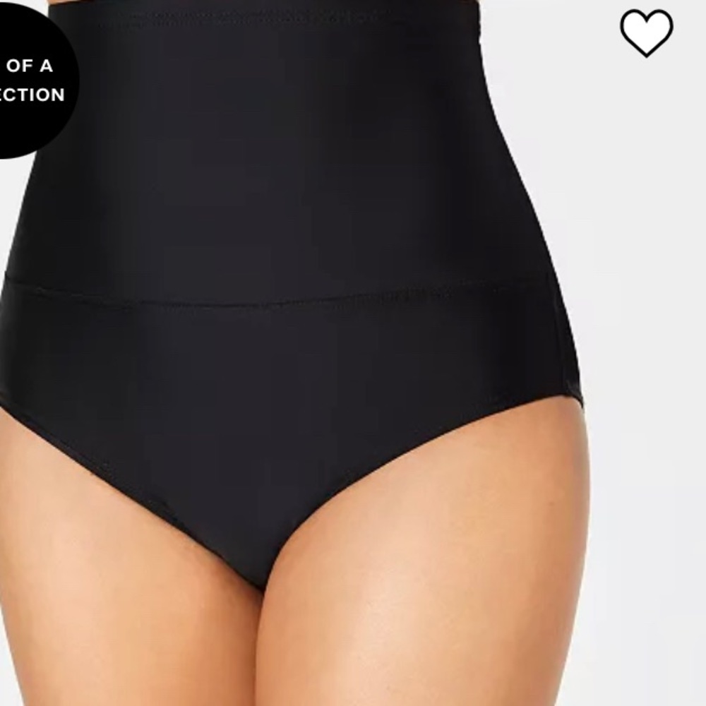 Black high waisted swim bottoms